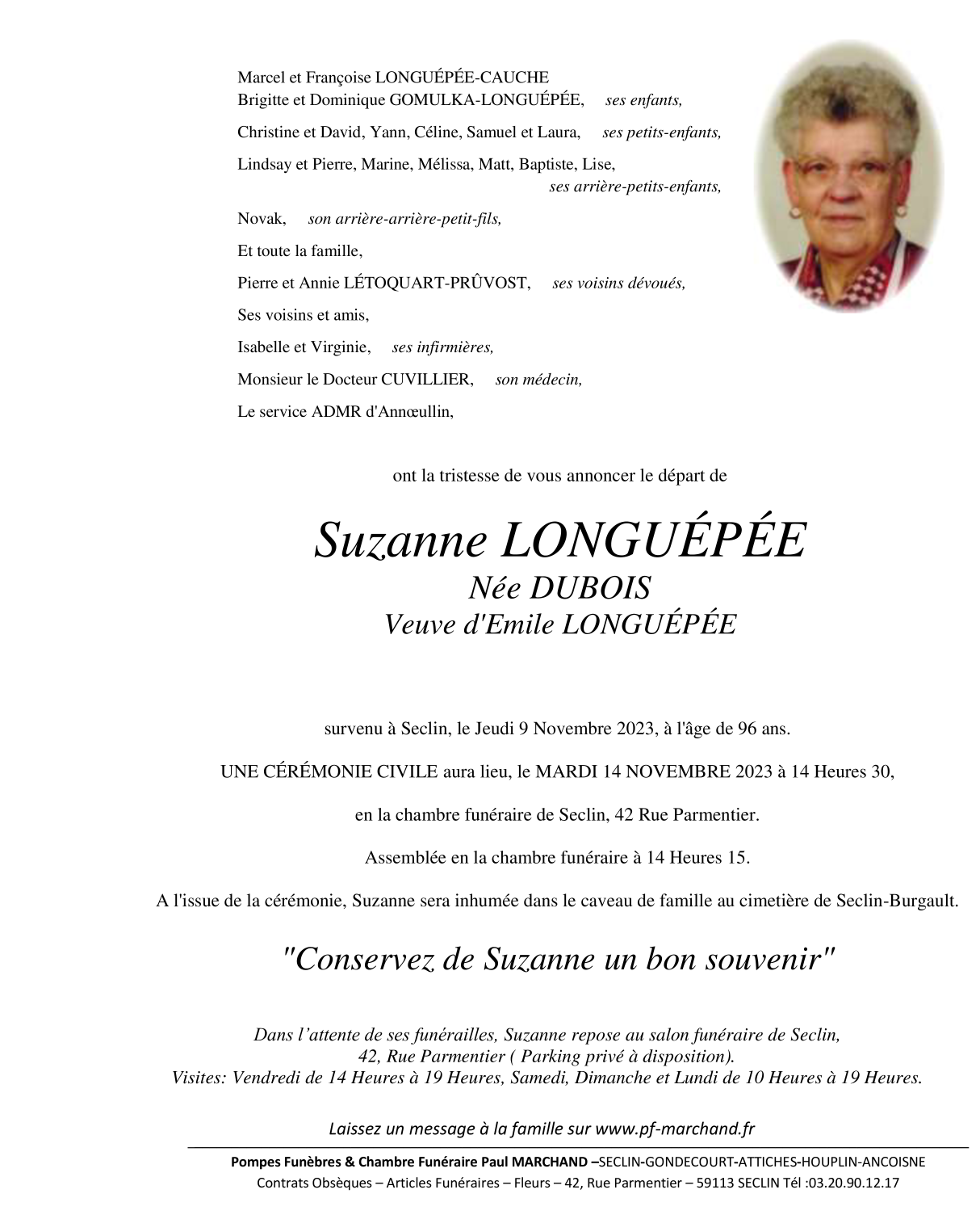 Image Pour voir le faire-part de Suzanne Cliquez-ici