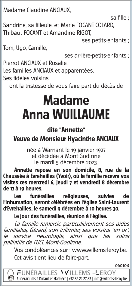 Image Annonce nécrologique