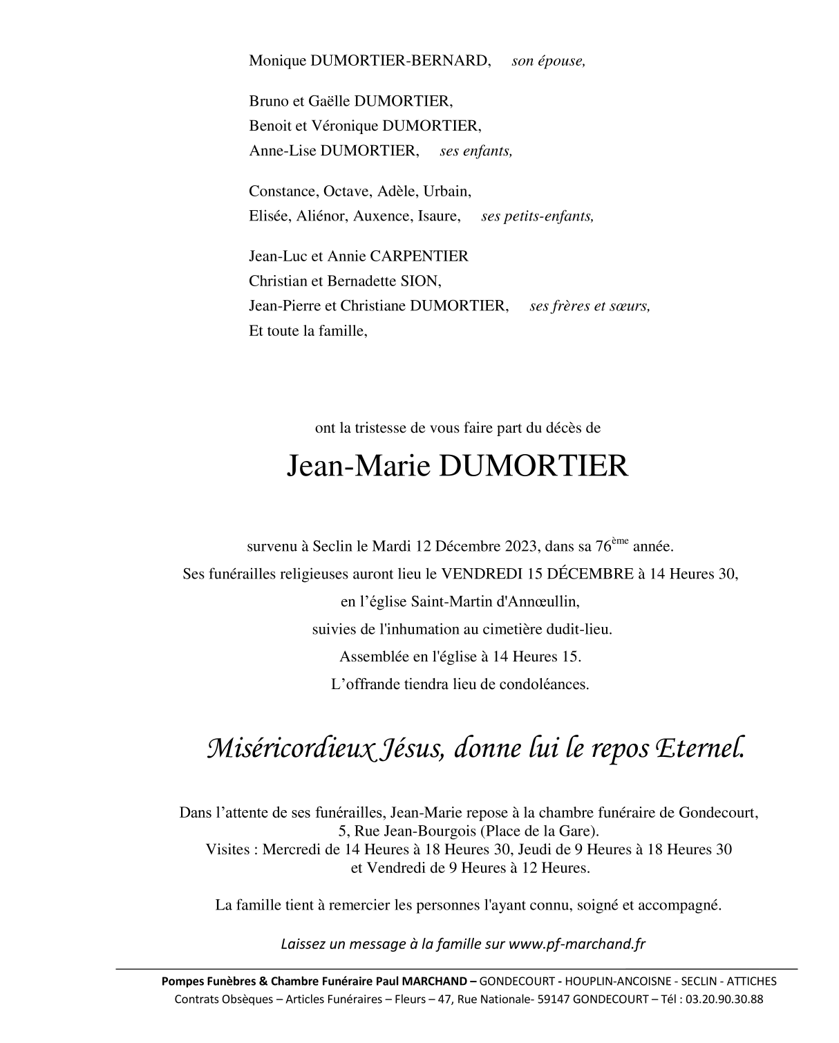 Image Pour voir le faire part de Jean-Marie CLIQUEZ-ICI