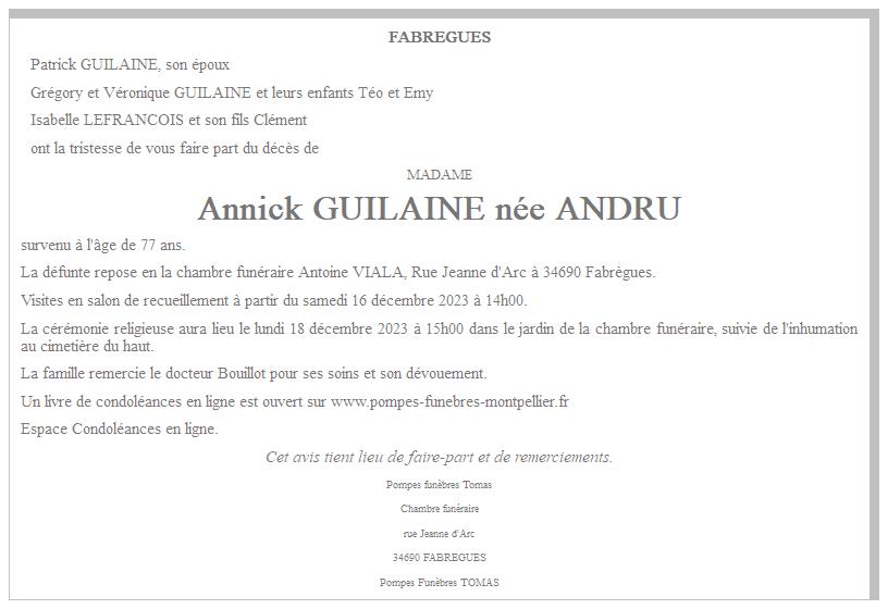 Image Annonce nécrologique