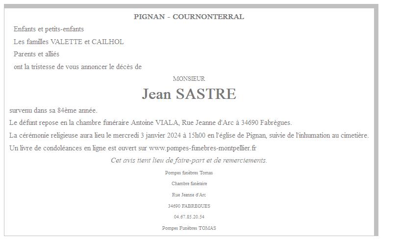 Image Annonce nécrologique