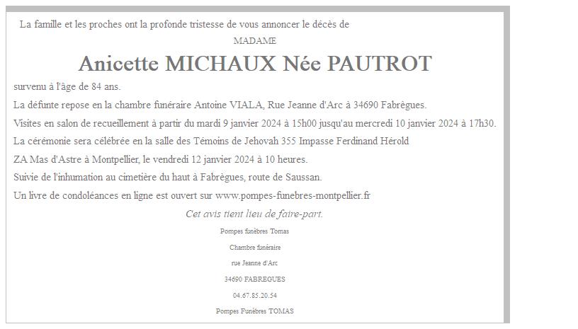 Image Annonce nécrologique