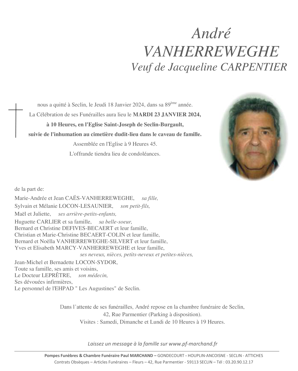 Image Pour voir le faire-part d'André Cliquez-ici