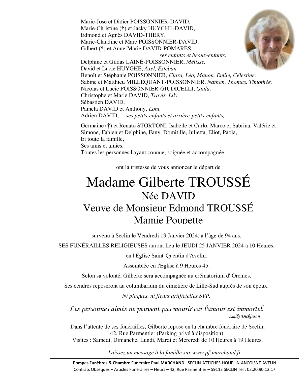 Image Pour voir le faire-part de Gilberte Cliquez-ici