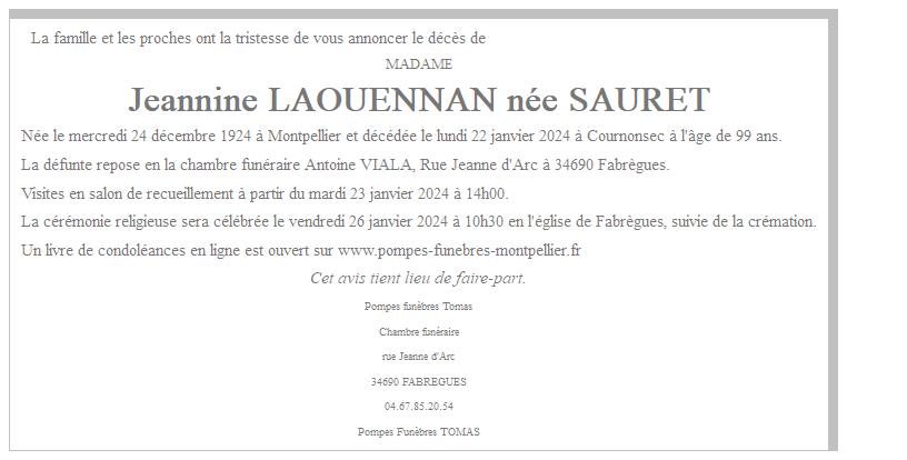 Image Annonce nécrologique