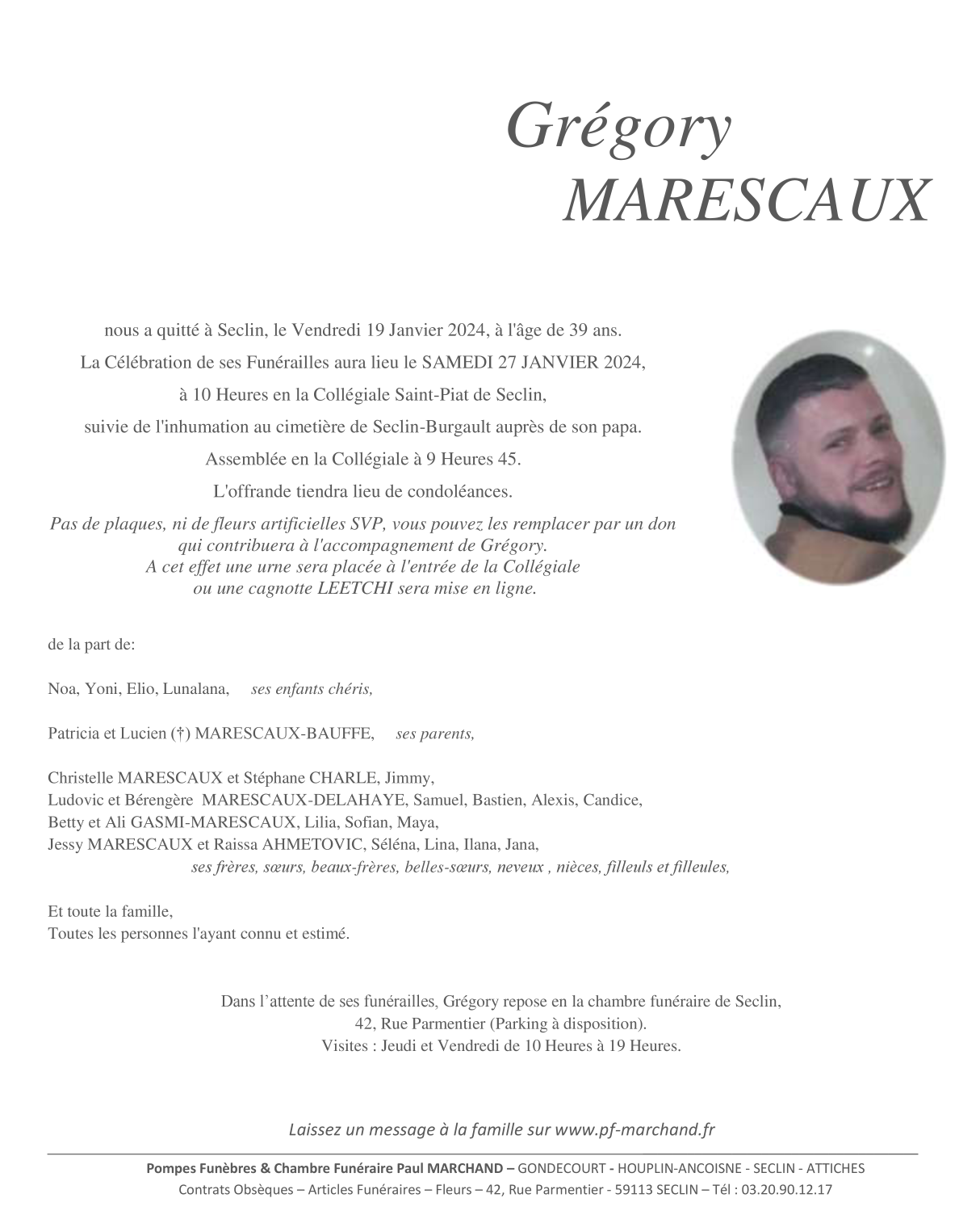 Image Pour voir le faire-part de Grégory Cliquez-ici