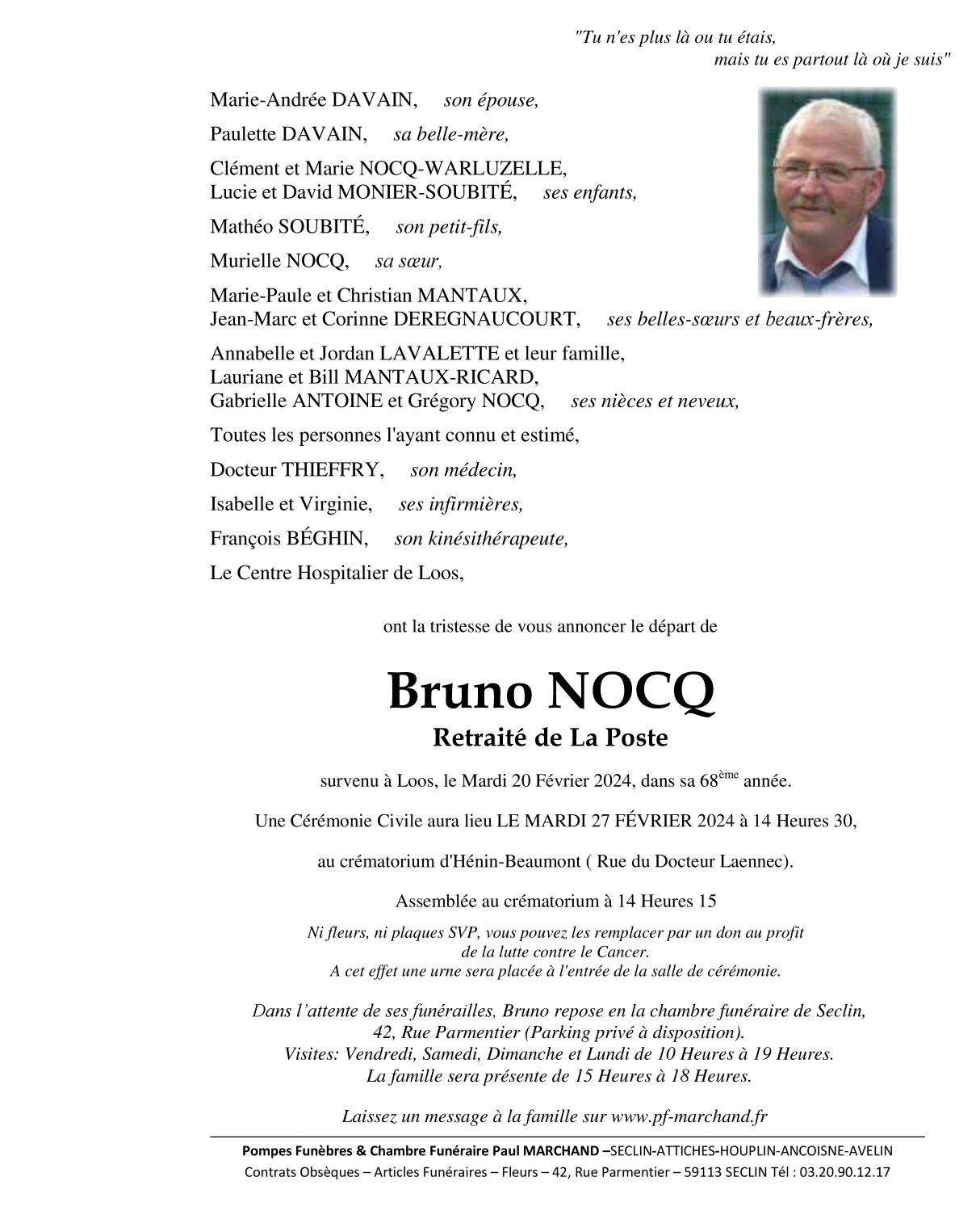 Image Pour voir le faire-part de Bruno Cliquez-ici