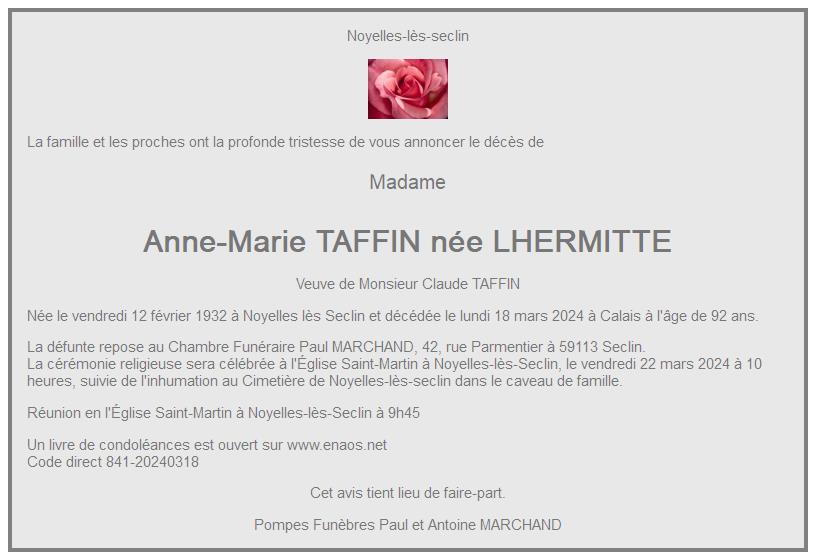 Image Pour voir le faire-part d'Anne-Marie CLIQUEZ ICI 