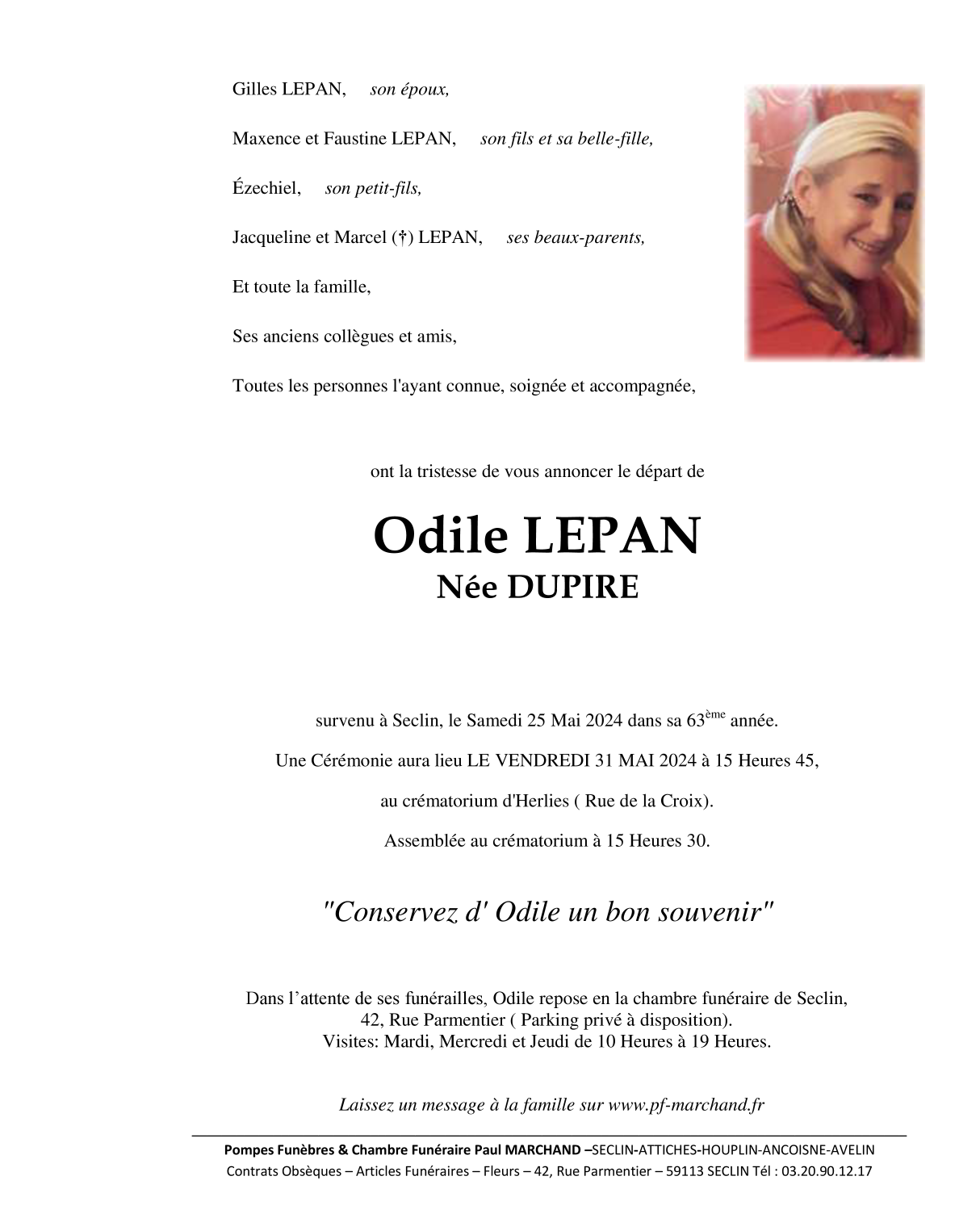 Image Pour voir le faire-part d'Odile CLIQUEZ ICI 