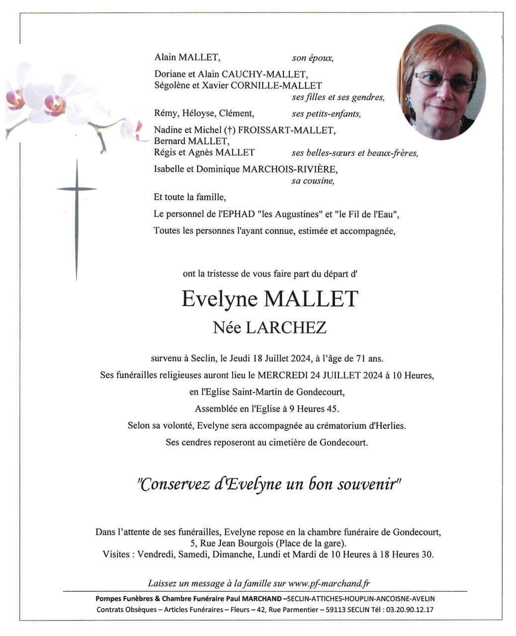 Image Pour voir le faire-part d' Evelyne CLIQUEZ ICI 