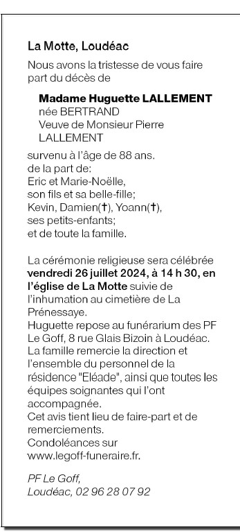 Image Annonce nécrologique