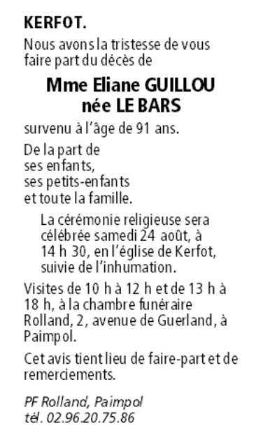 Image Annonce nécrologique