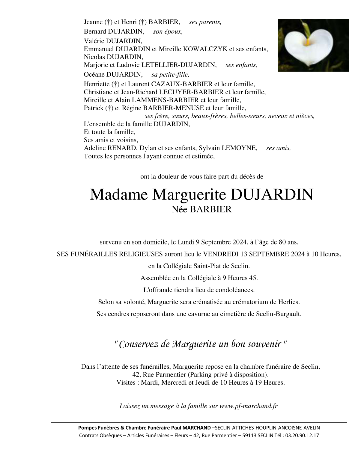 Image Pour voir le faire-part de Marguerite CLIQUEZ ICI 