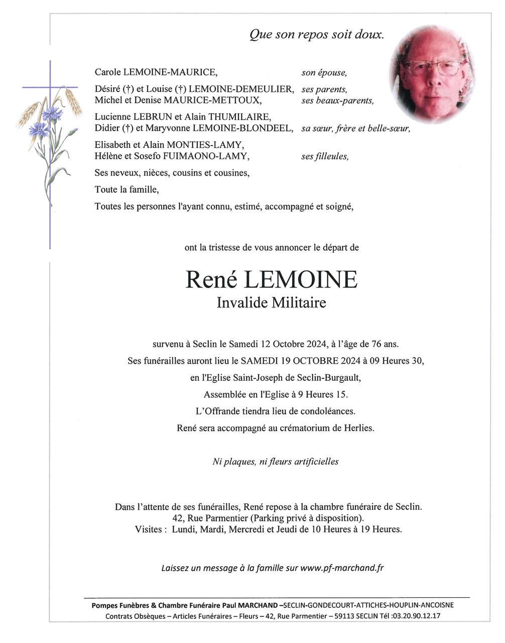 Image Pour voir le faire-part de René CLIQUEZ ICI 