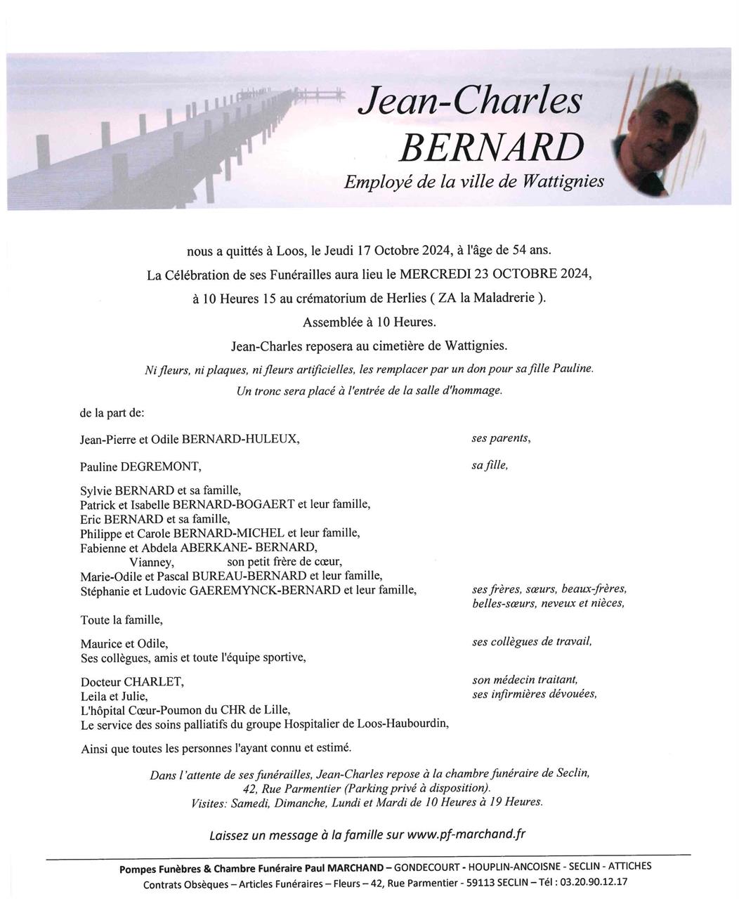 Image Pour voir le faire-part de Jean-Charles CLIQUEZ ICI 