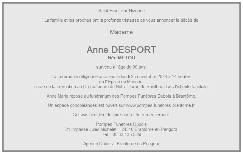 Image Annonce nécrologique