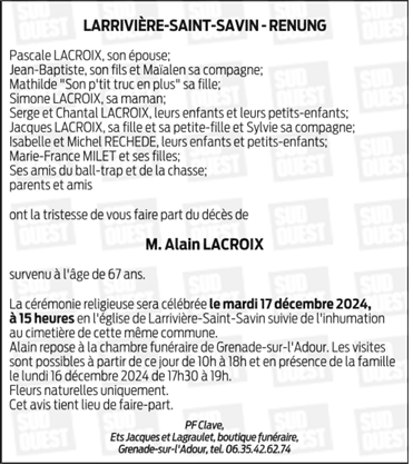 Image Annonce nécrologique