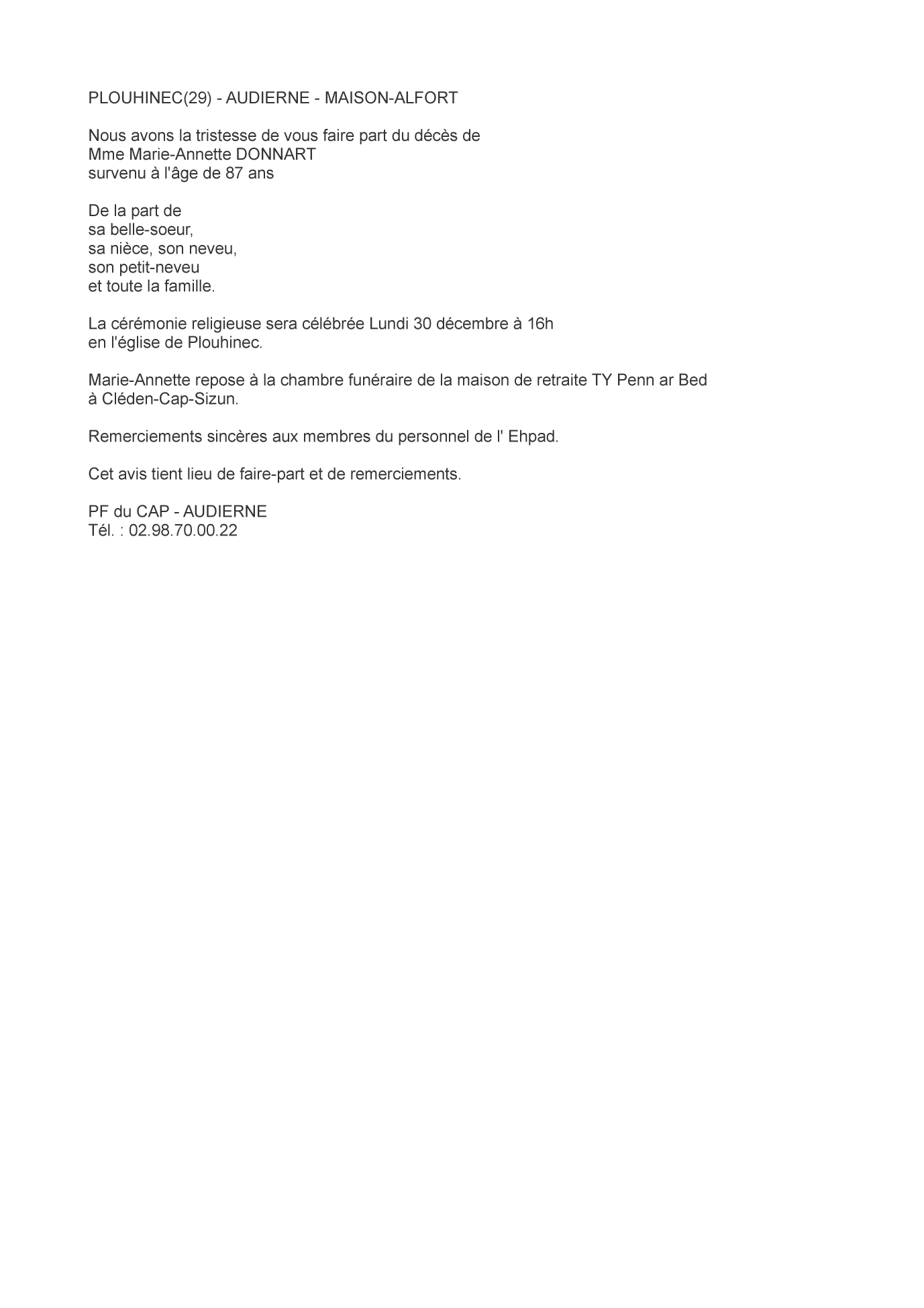 Image Annonce nécrologique