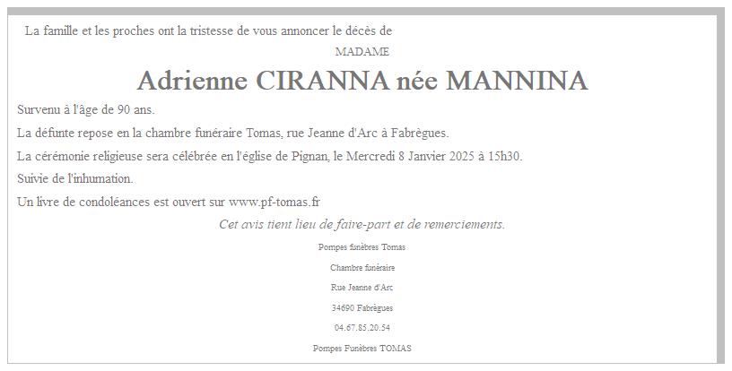 Image Annonce nécrologique