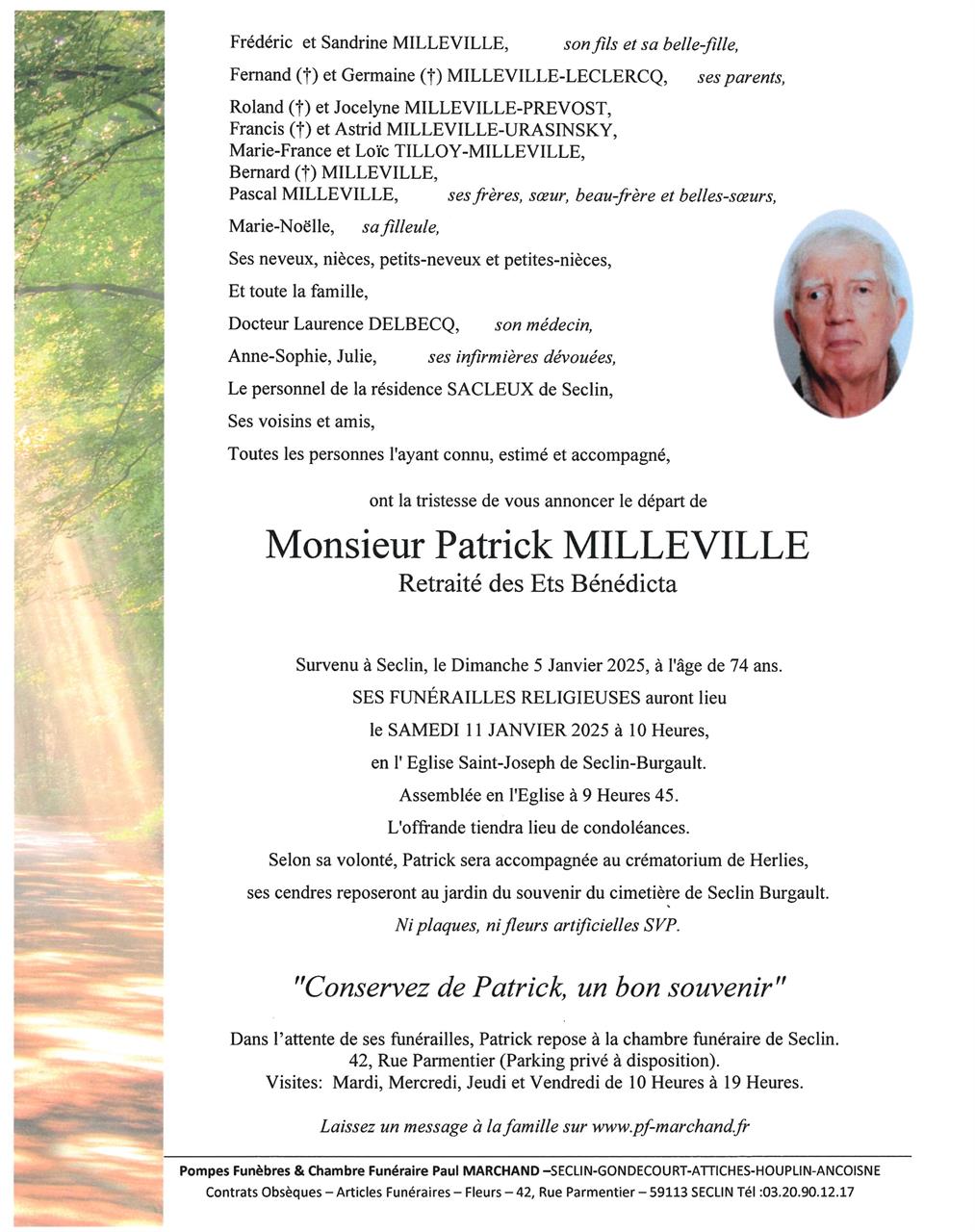 Image Pour voir le faire-part de Patrick CLIQUEZ ICI 