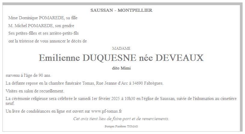 Image Annonce nécrologique