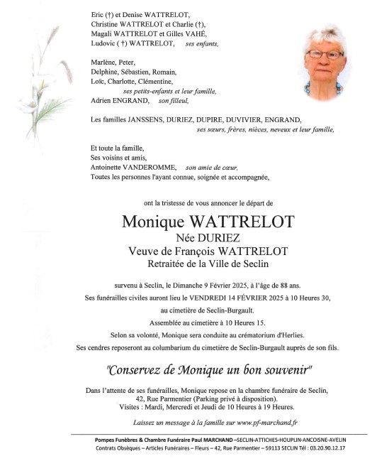 Image Pour voir le faire-part de Monique CLIQUEZ ICI 