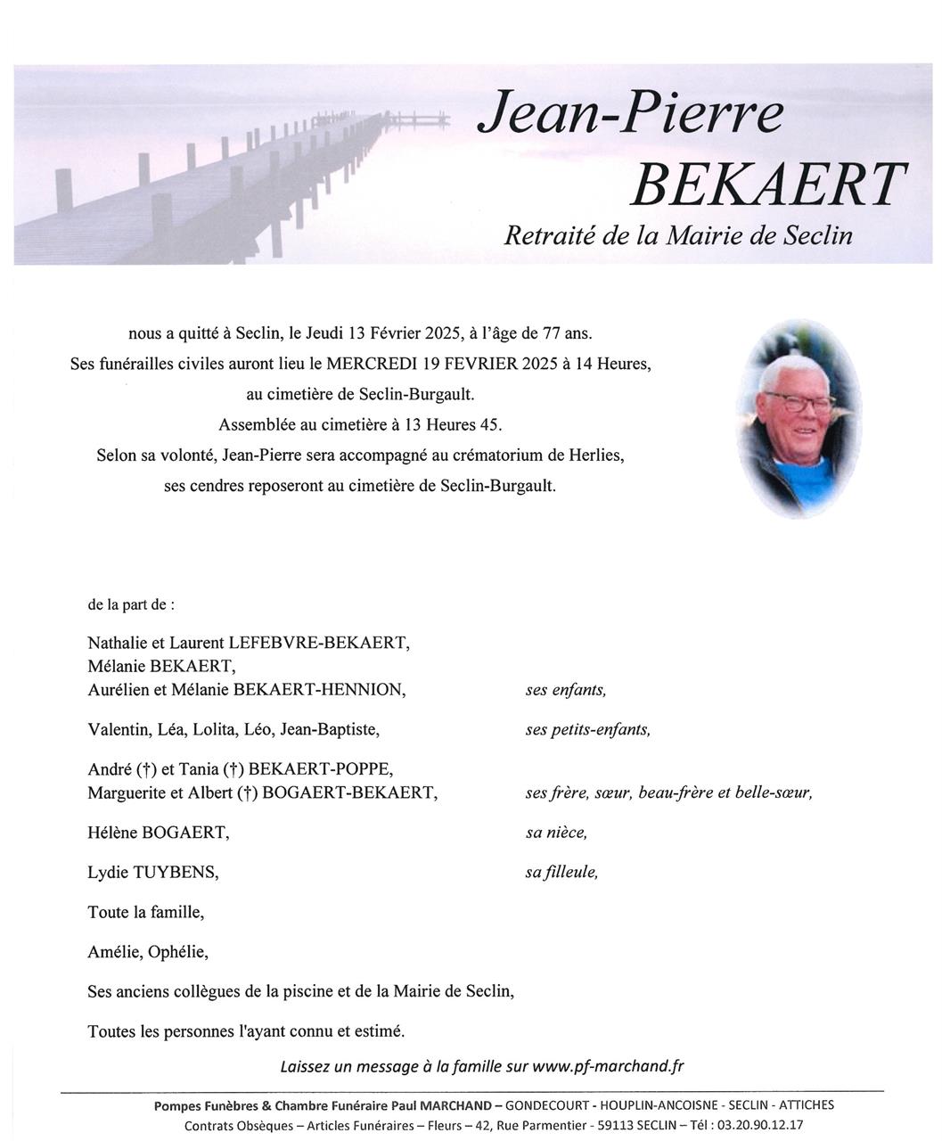 Image Pour voir le faire-part de Jean-Pierre CLIQUEZ ICI 