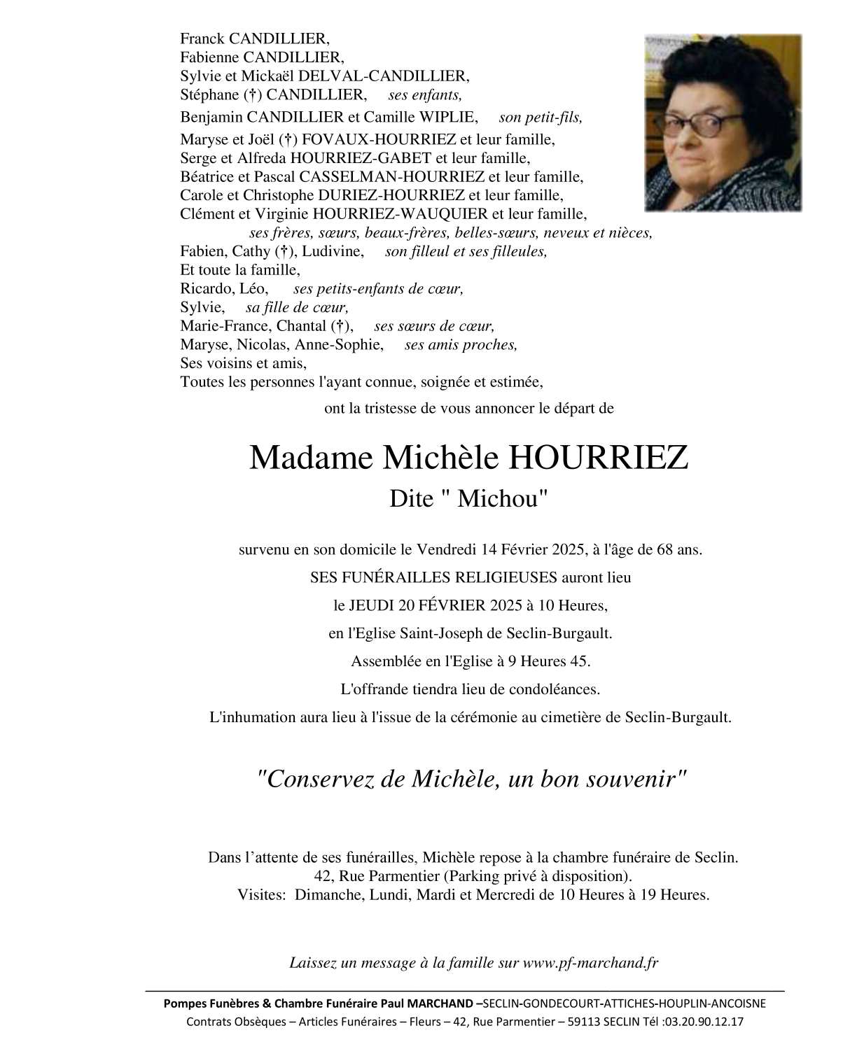 Image Pour voir le faire-part de Michèle CLIQUEZ ICI 