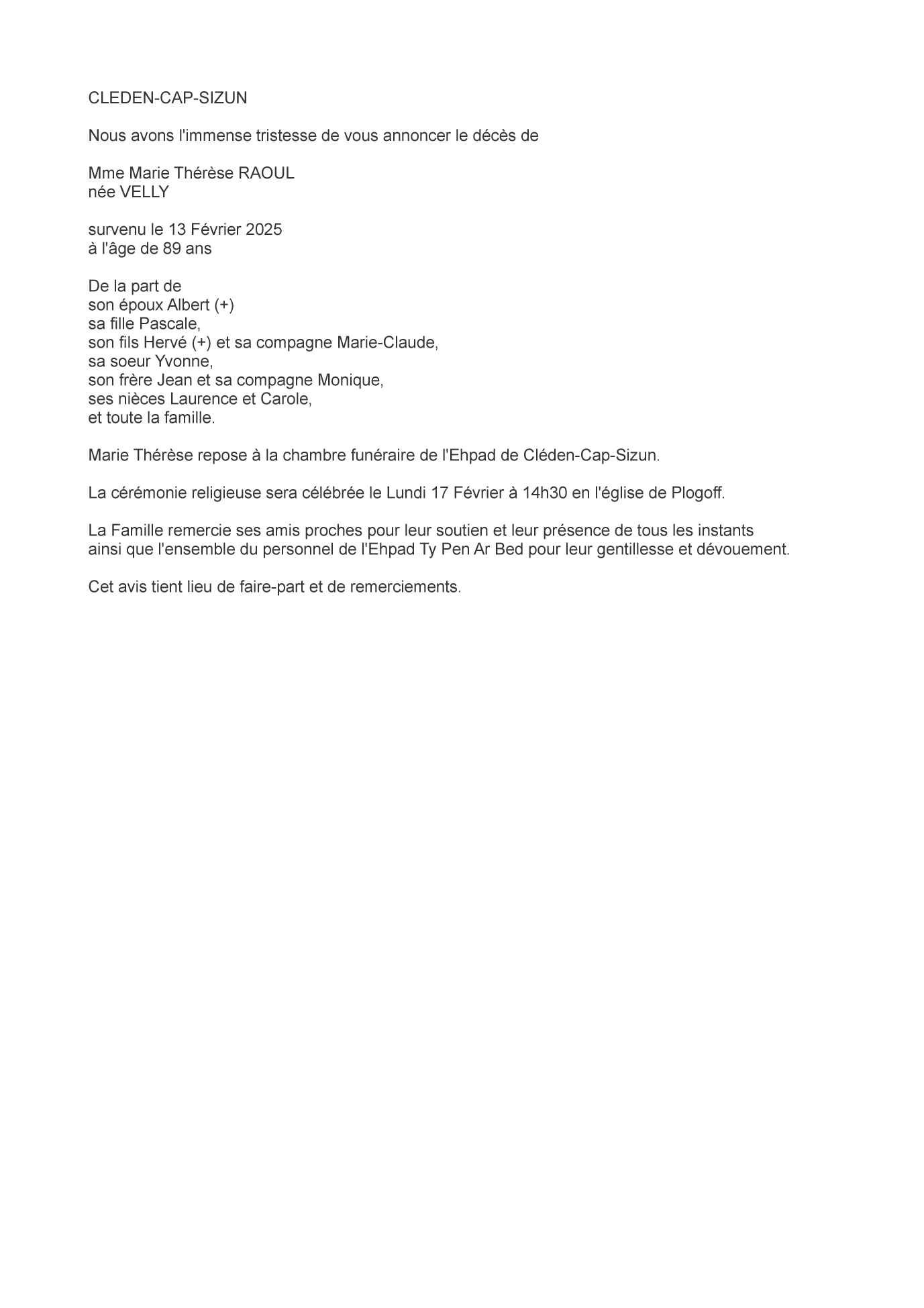 Image Annonce nécrologique