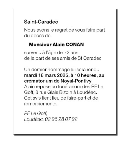 Image Annonce nécrologique