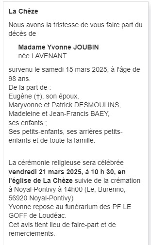 Image Annonce nécrologique