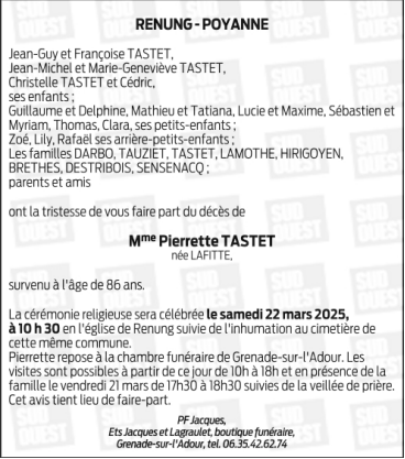 Image Annonce nécrologique