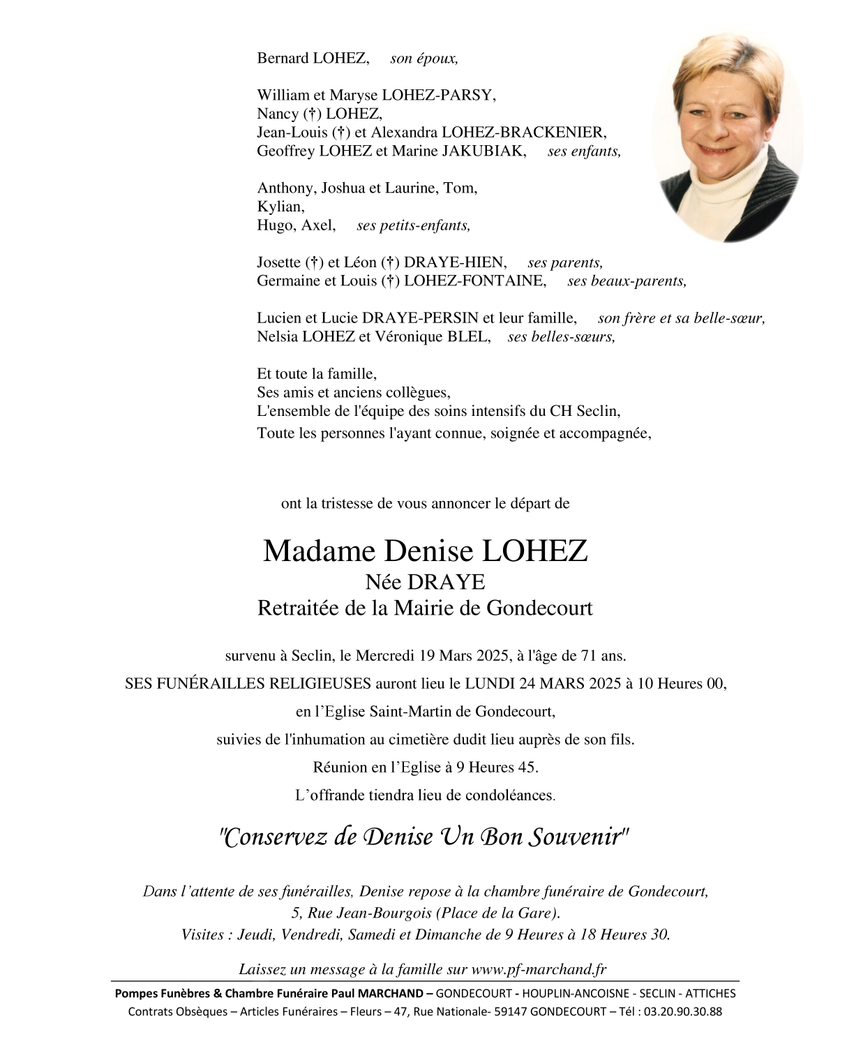 Image Pour voir le faire-part de Denise CLIQUEZ-ICI