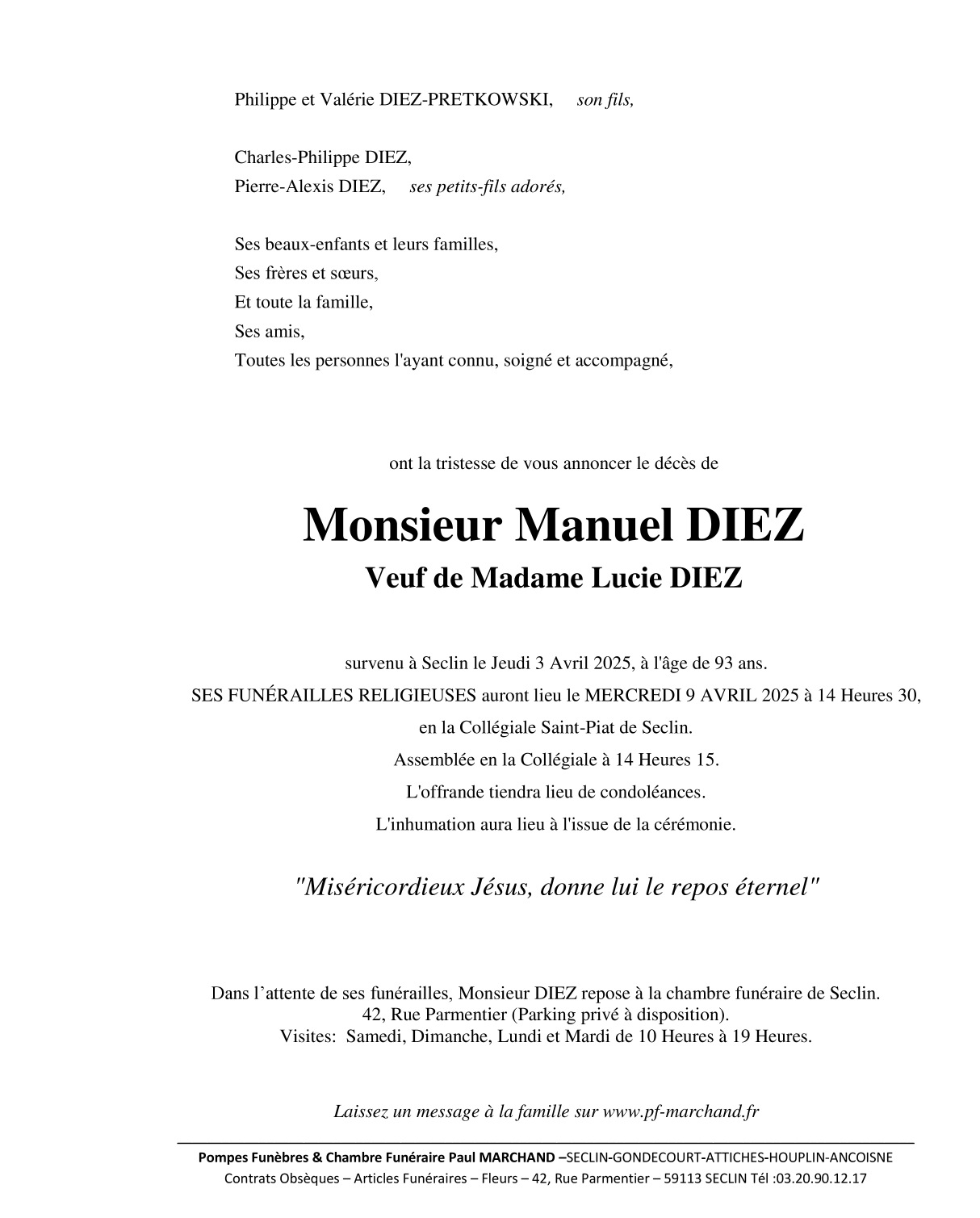 Image Pour voir le faire-part de Manuel CLIQUEZ ICI 