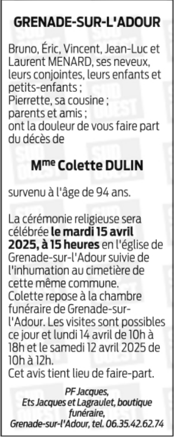 Image Annonce nécrologique
