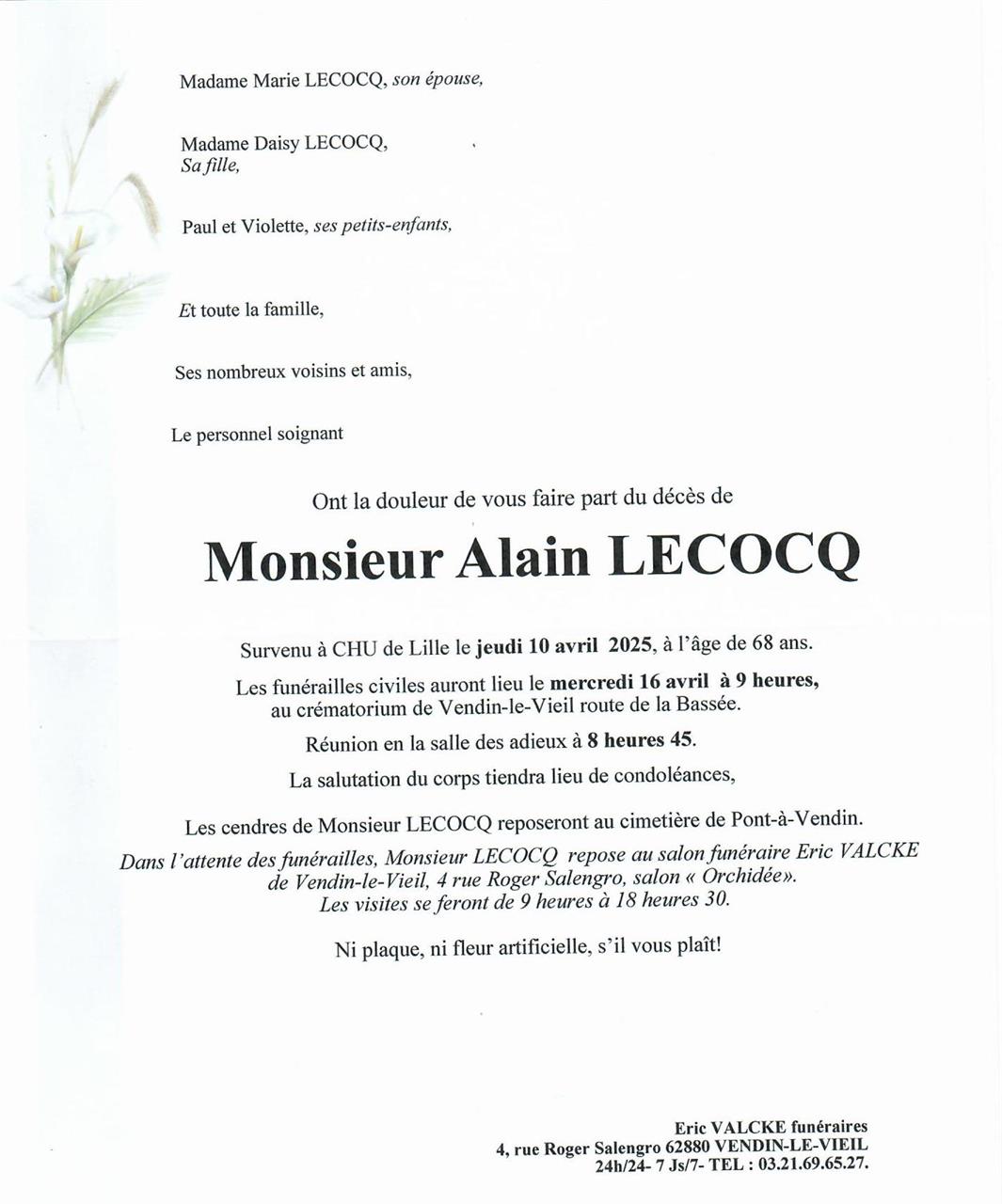Image Annonce nécrologique