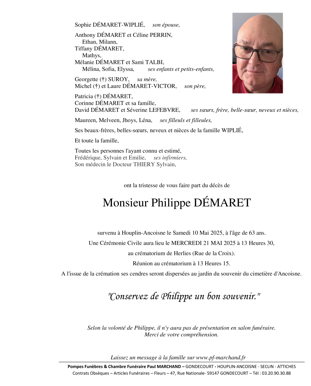 Image Pour voir le faire-part de Philippe CLIQUEZ-ICI