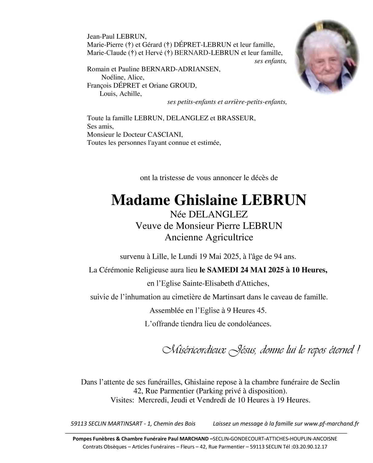 Image Pour voir le faire-part de Ghislaine CLIQUEZ ICI 