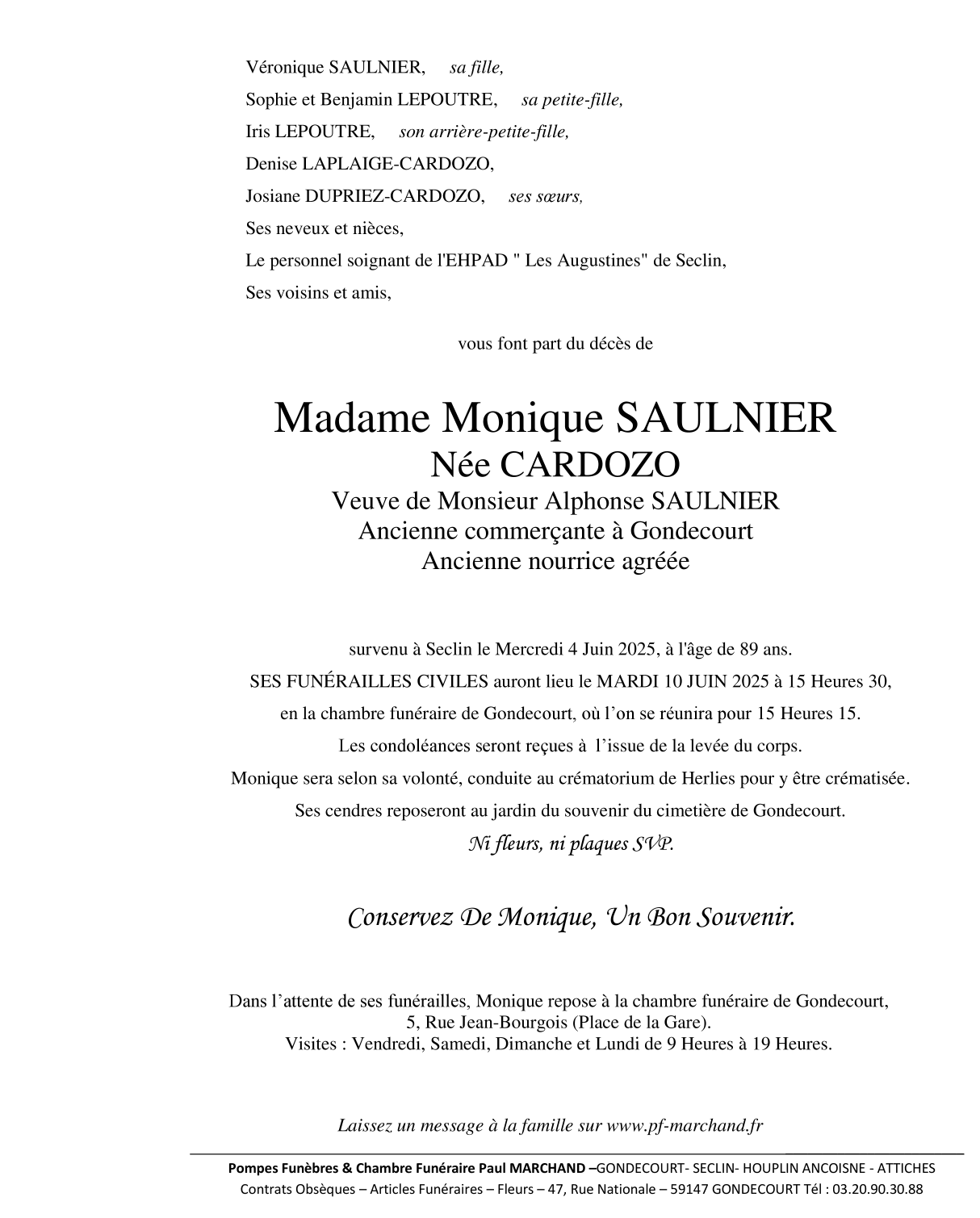 Image Pour voir le faire-part de Monique CLIQUEZ ICI 