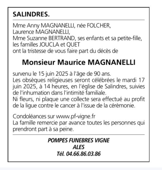 Image Annonce nécrologique