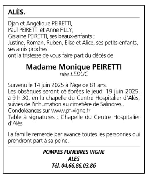 Image Annonce nécrologique