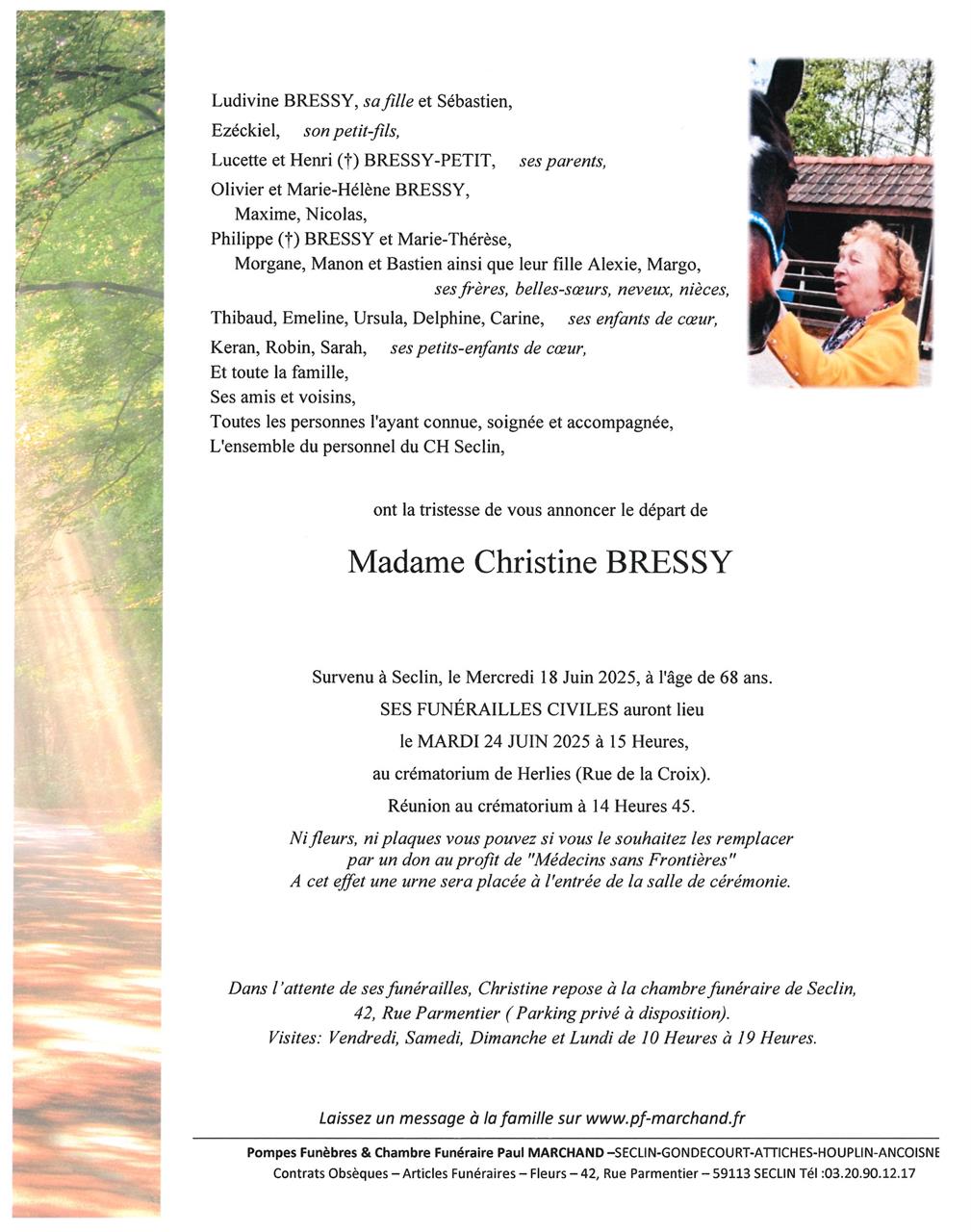 Image Pour voir le faire-part de Christine CLIQUEZ ICI 