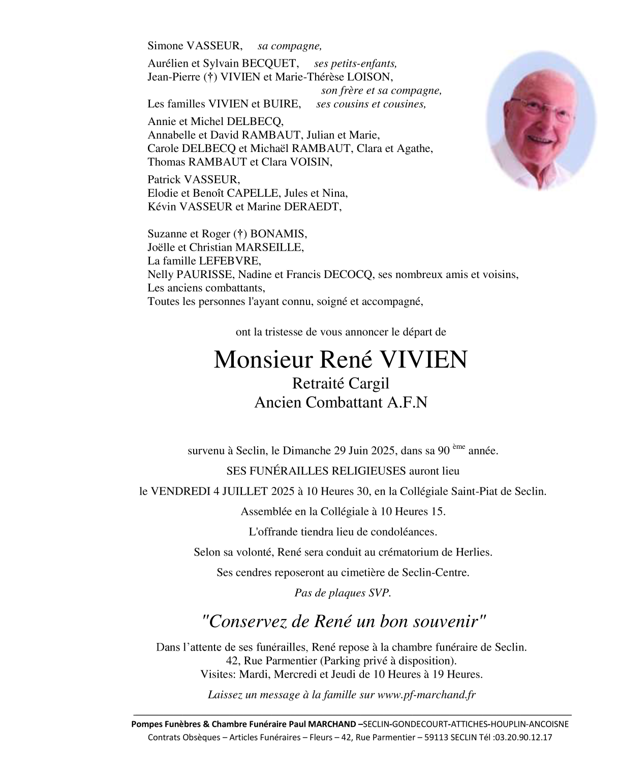 Image Pour voir le faire-part de René CLIQUEZ ICI 