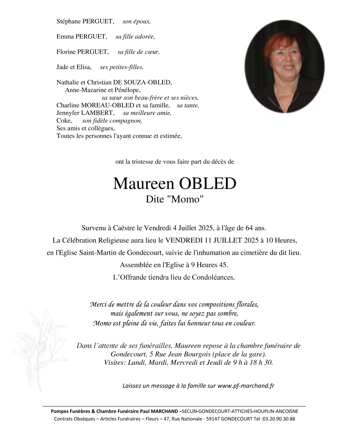 Image Pour voir le faire-part de Maureen CLIQUEZ ICI 