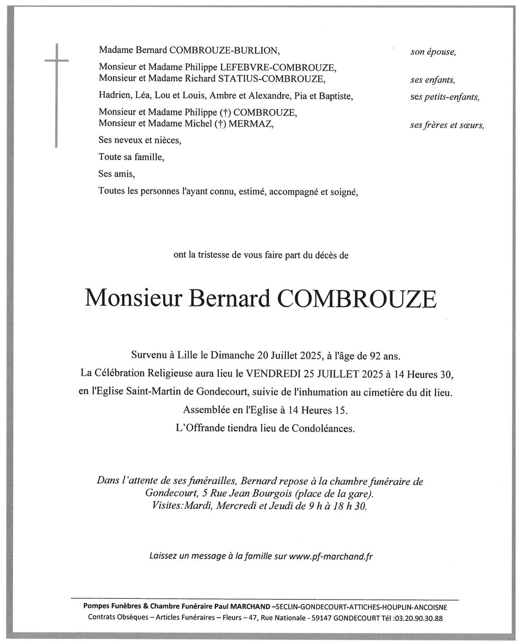 Image Pour voir le faire-part de Bernard cliquez-ici