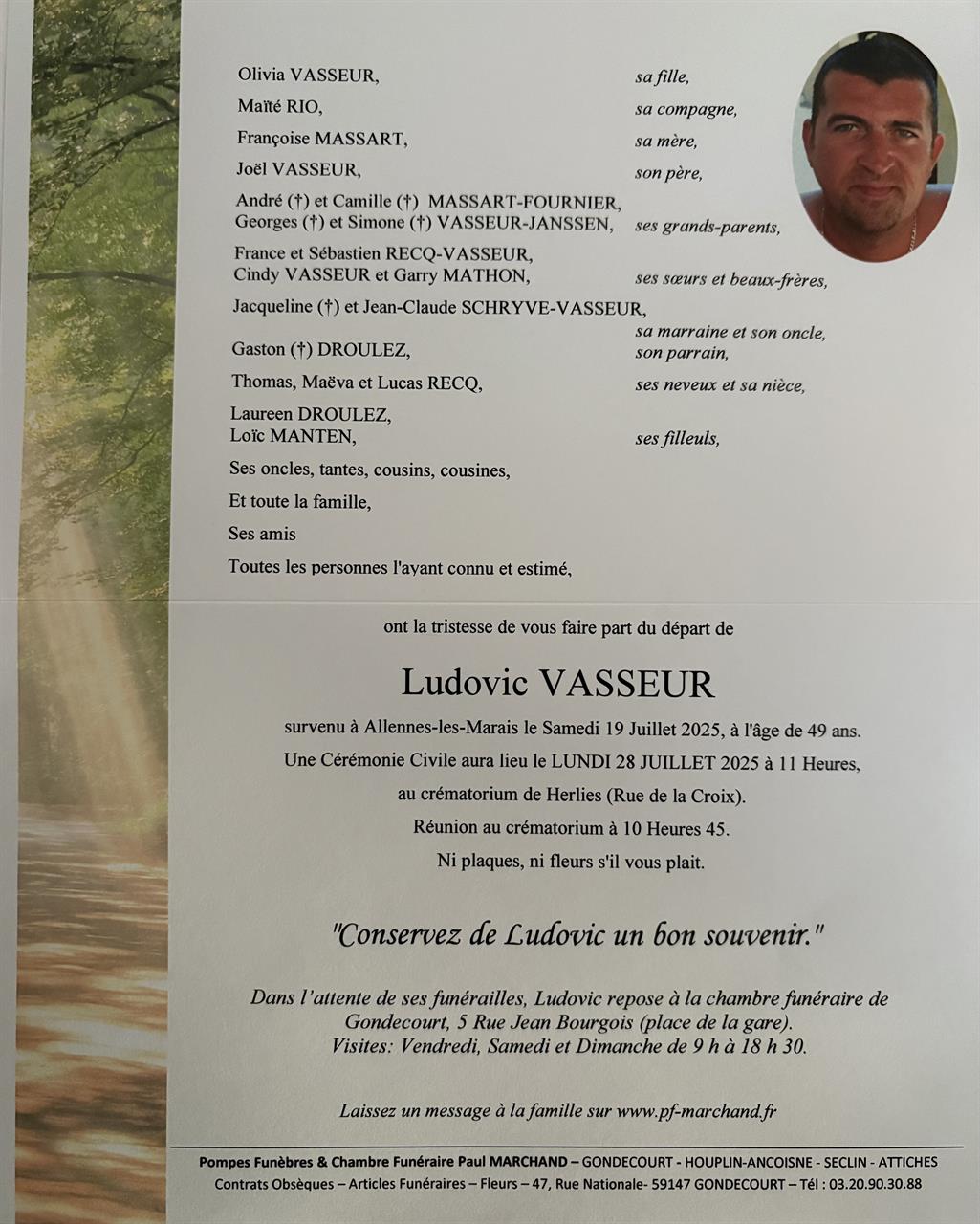 Image Pour voir le faire-part de Ludovic cliquez-ici 