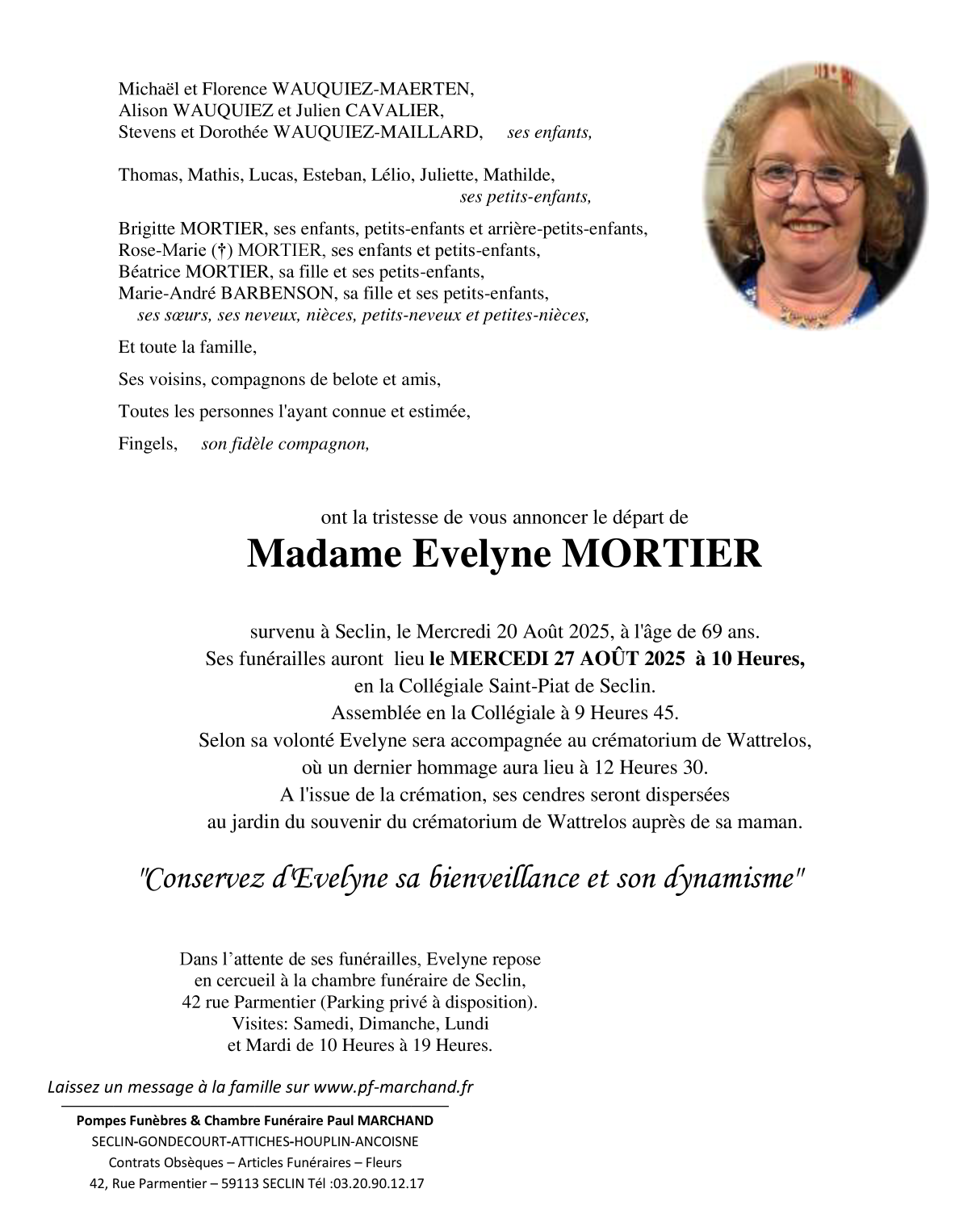 Image Faire-part d'Evelyne