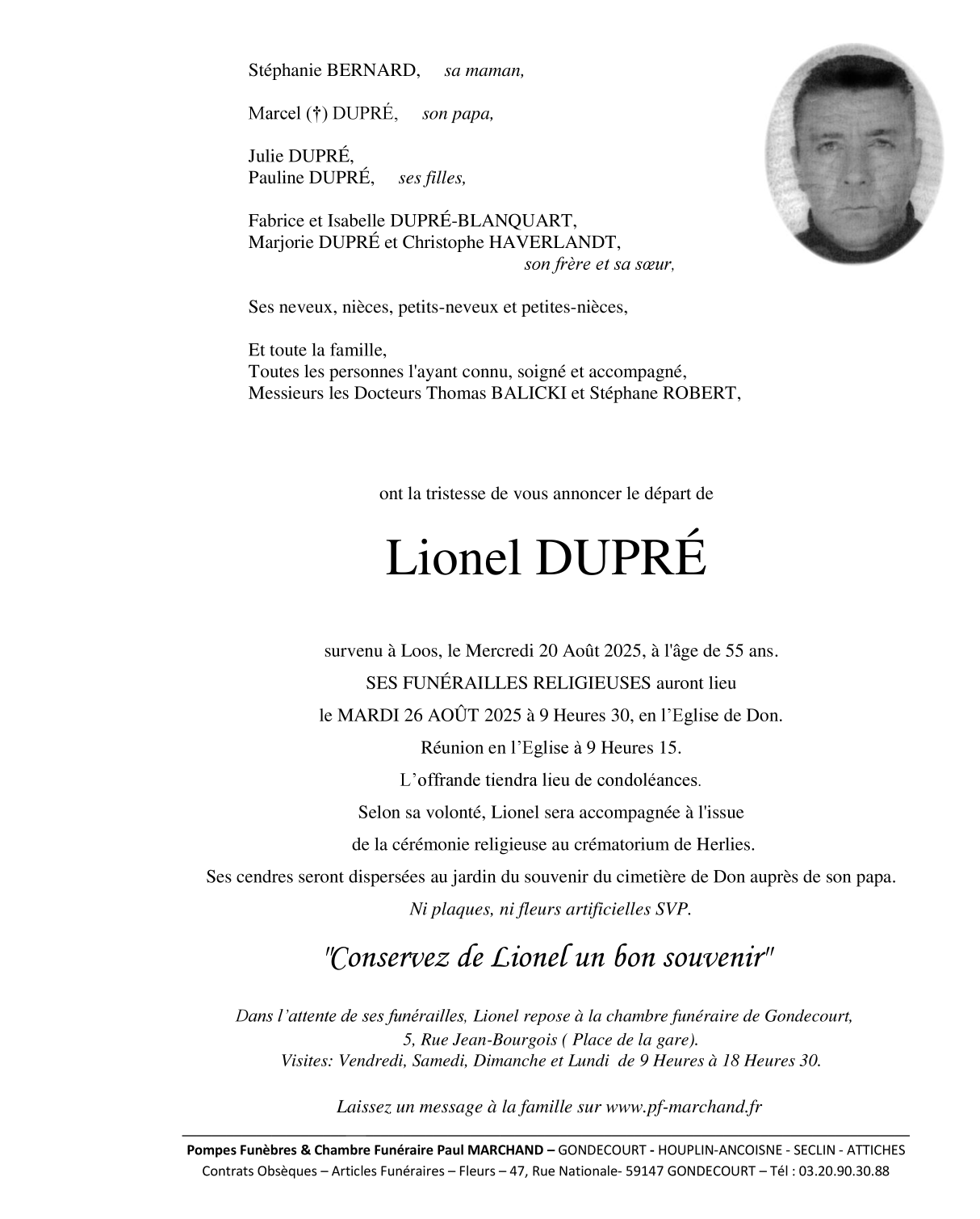 Image Faire-part de Lionel