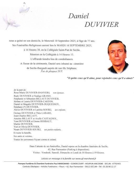 Image Faire-part de Daniel