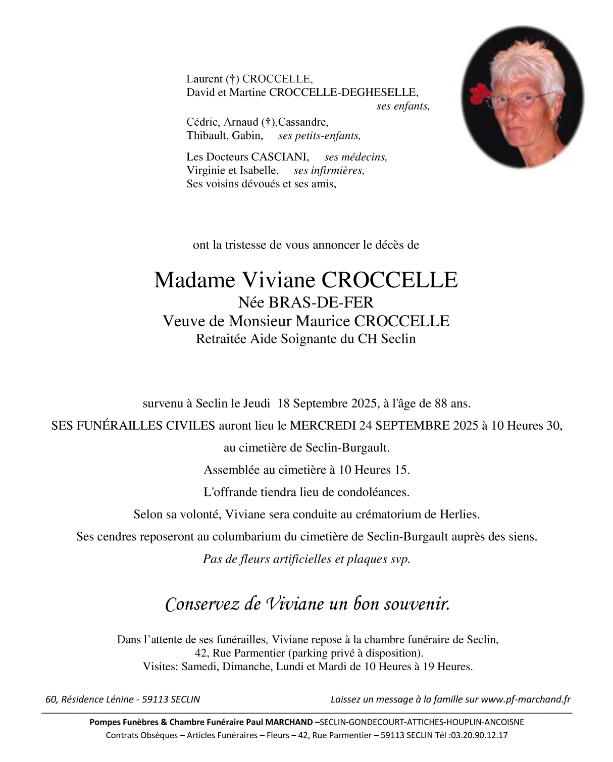Image Faire-part de Viviane